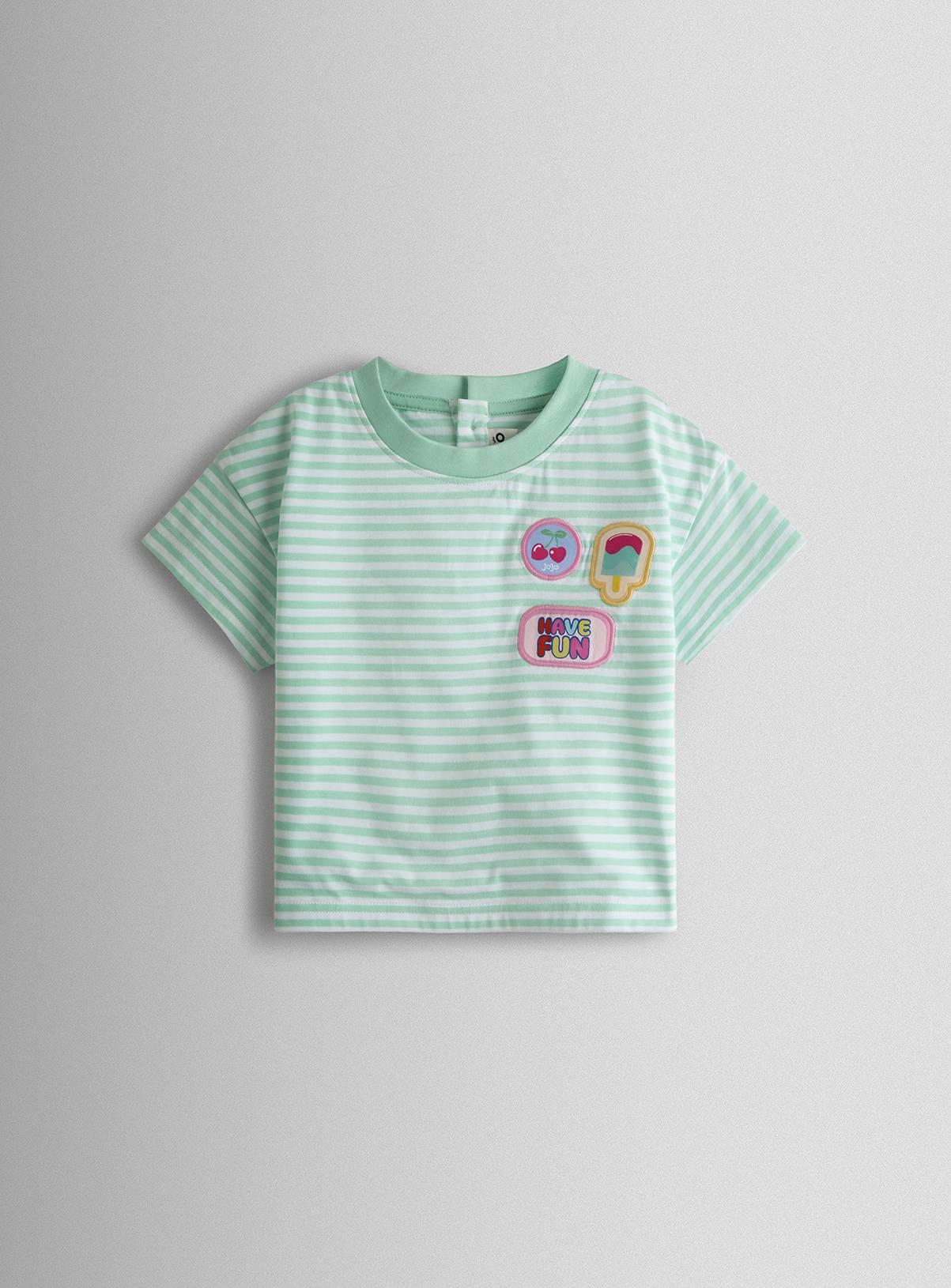 JOJO MAMAN BÉBÉ Ice Cream Patch T Shirt 2-3 Years - Image 1